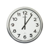 MAUL - Horloge murale Ride RC Ø61x7,5cm plastique argent/blanc avec batterie