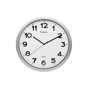 Maul -  Wandklok  step quartz ø40x5cm kunstst zil/wit