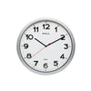 MAUL - Horloge murale Step Quartz Ø40x5cm plastique argent/blanc, tournant silencieusement