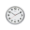 MAUL -  Wandklok Step Quartz Ø40x5cm kunststof zilver/wit stildraaiend