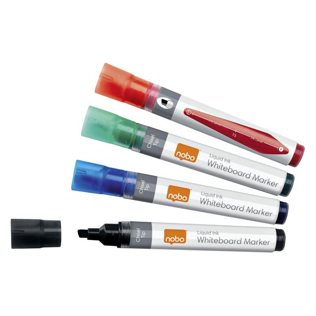 Nobo - Filz -Tip Stift Nobo Whiteboard Flüssiglaggid Arsch 4mm