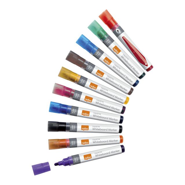 NOBO - FELT -TIP Pen Nobo Whiteboard liquide autour du cul 3 mm | 12 pièces