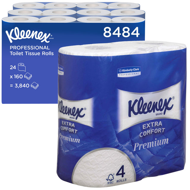 Kleenex -  Toiletpapier  4laags 160 vel wit
