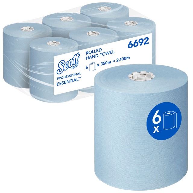 Scott - Rouleau de serviette 1 couche 350m bleu