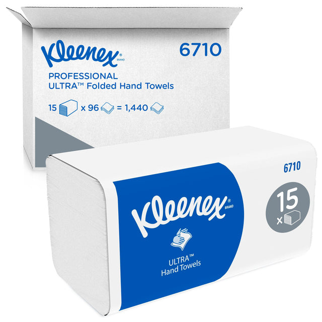 Kleenex - Serviette ultra 3 couches 215x318mm blanc 6710