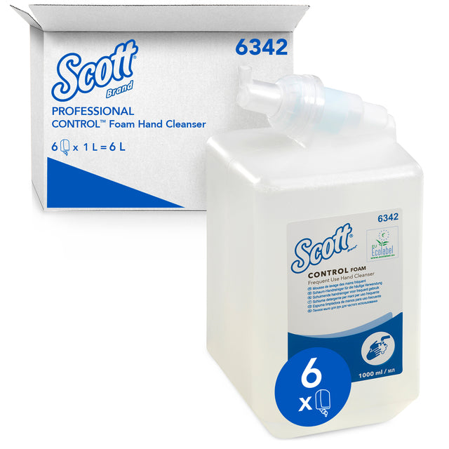 Scott - Mousse de contrôle du savon pour les mains fréquent 1000ml