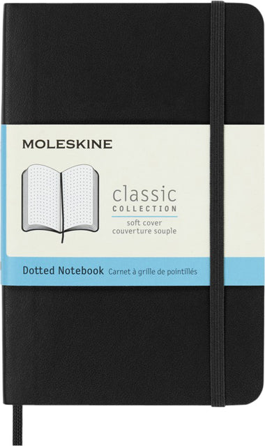 Moleskine -  Notitieboek  pocket 90x140 dots sc zw