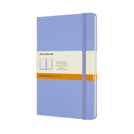 Moleskine - Carnet grand format 130x210mm ligne couverture rigide bleu hortensia
