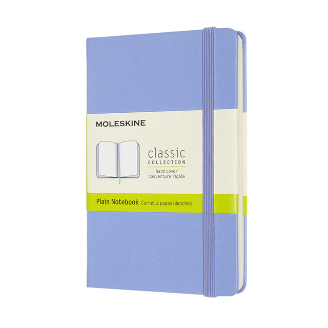 Moleskine - Pochette pour carnet 90x140mm couverture rigide vierge bleu hortensia