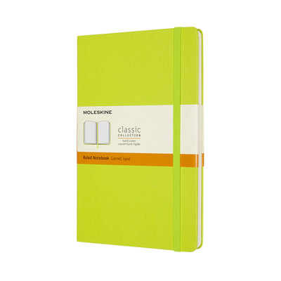Moleskine - Carnet grand format ligne 130x210mm couverture rigide vert citron