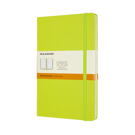 Moleskine - Carnet grand format ligne 130x210mm couverture rigide vert citron