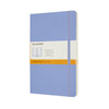 Moleskine - Carnet grand format 130x210mm ligne couverture souple bleu hortensia