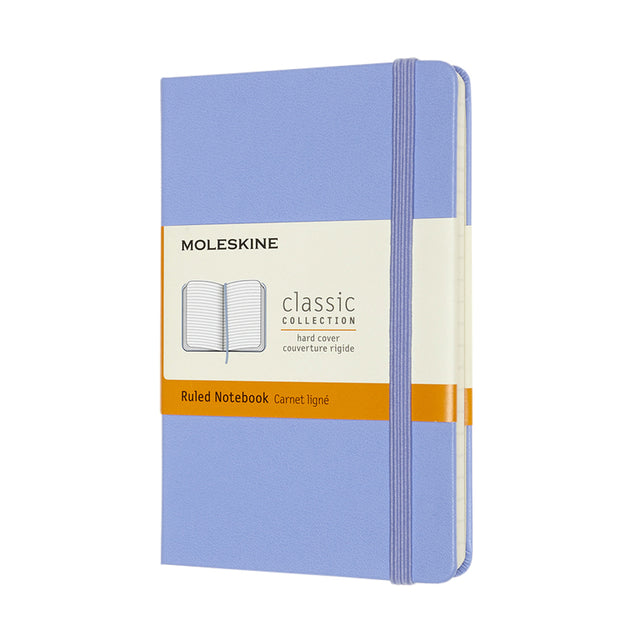 Moleskine - Pochette pour carnet 90x140mm ligne couverture rigide bleu hortensia