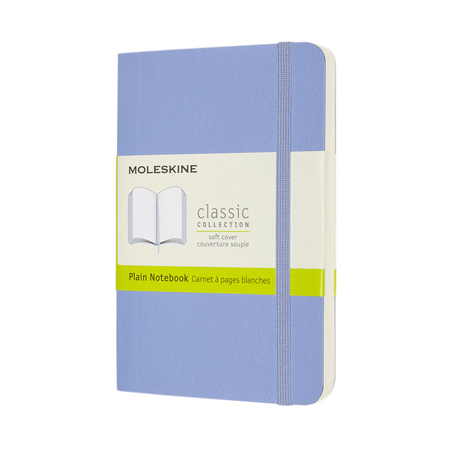 Moleskine - Pochette pour carnet 90x140mm couverture souple vierge bleu hortensia