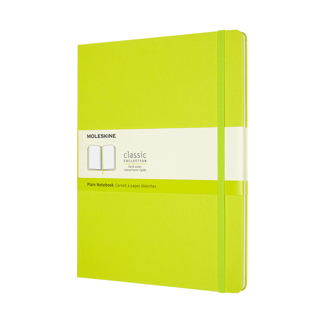 Moleskine - Carnet XL 190x250mm couverture rigide vierge vert citron