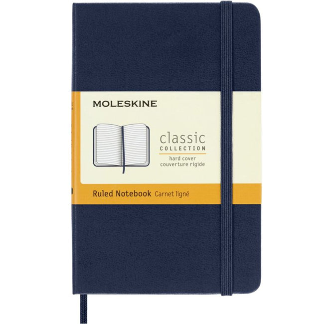 Moleskine - Pochette pour carnet 90x140mm line couverture rigide bleu saphir