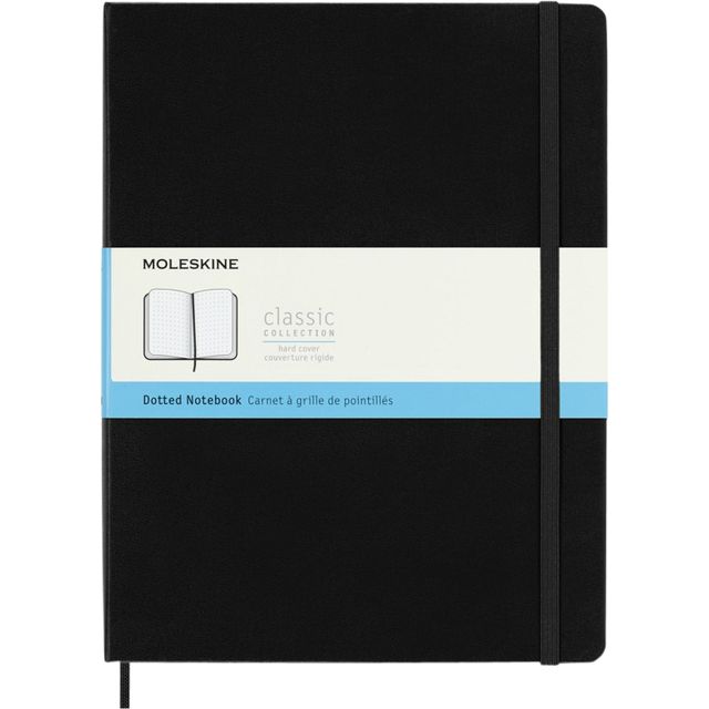 Moleskine - Carnet XL 190x250mm à pois couverture rigide noir