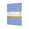Moleskine - Carnet XL 190x250mm ligne couverture souple bleu hortensia