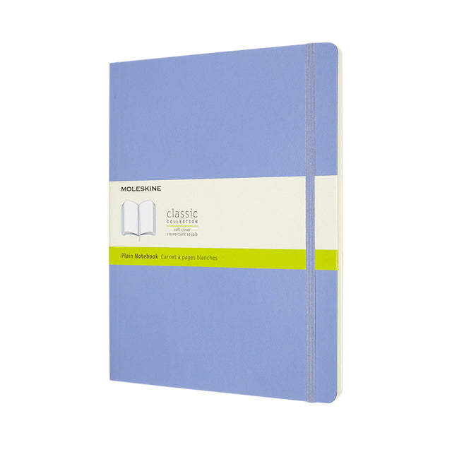 Moleskine -  Notitieboek XL 190x250mm blanco soft cover hydrangea blue