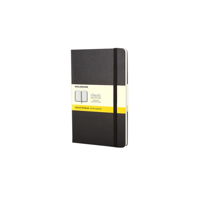 Moleskine - Notebooktasche 90x140mm Diamant 5x5mm Hardcover schwarz