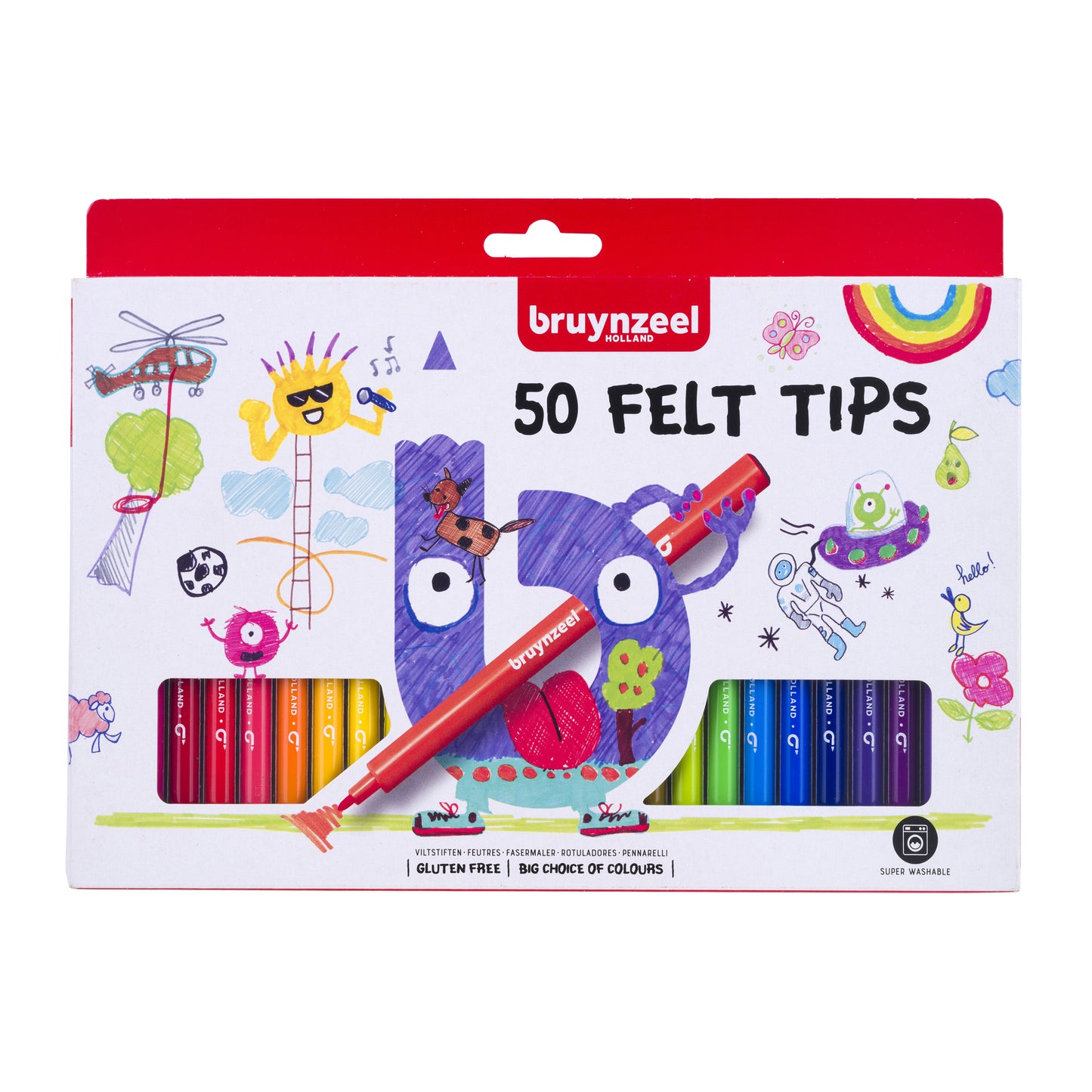 Bruynzeel -  Viltstift  kids set 50 kleuren