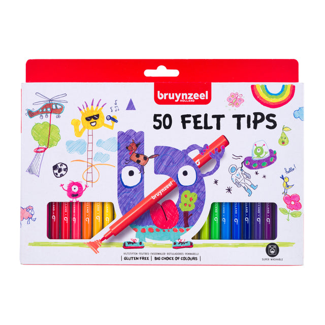 Bruynzeel - Felt -tip Bruenzeel Set 50 Couleurs | 6 pièces