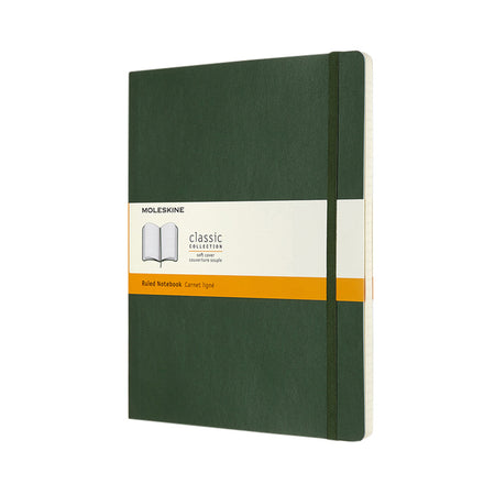 Moleskine - Carnet XL 190x250mm ligne couverture souple vert myrte