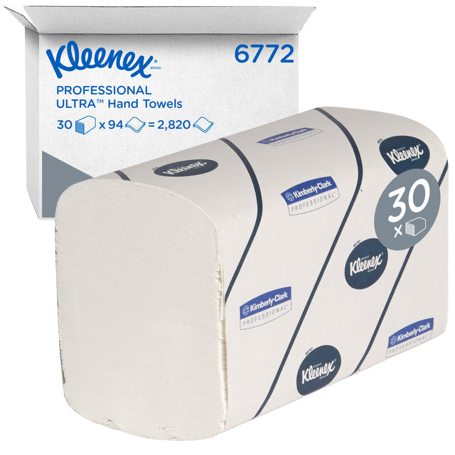 Kleenex - Handdoek kleenex ultra 2laags 215x415mm wit