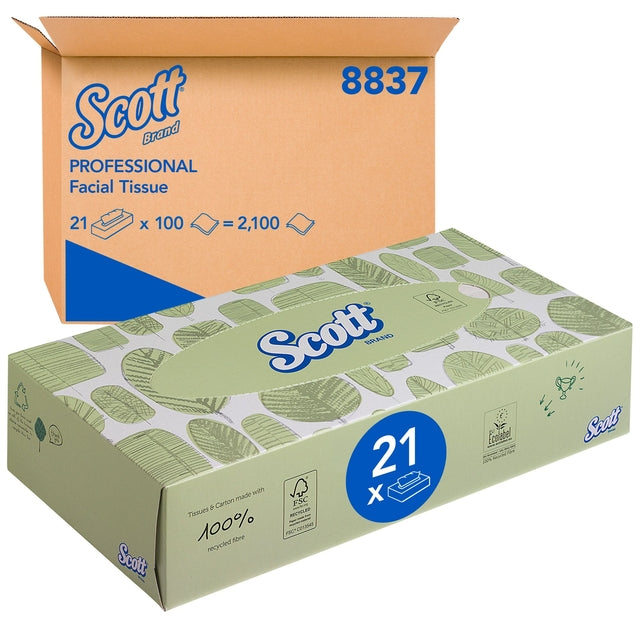 Scott - Facial tissues 2laags 100 vel wit