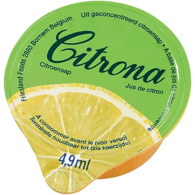 Citrona - jus de citron, 120 tasses de 4,9 ml