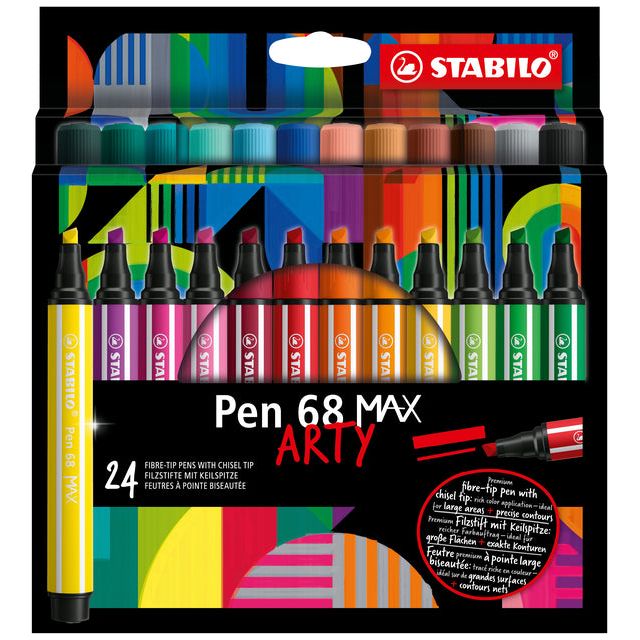 Stabilo - Felt -tip Pen 68/24 Max Arty 24St Assorti