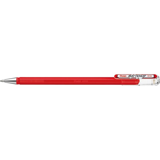 Pentel - Gel Writer K110 Mattehop rouge moyen