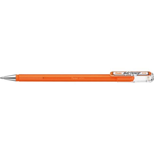 Pentel -  Gelschrijver  k110 mattehop m oranje