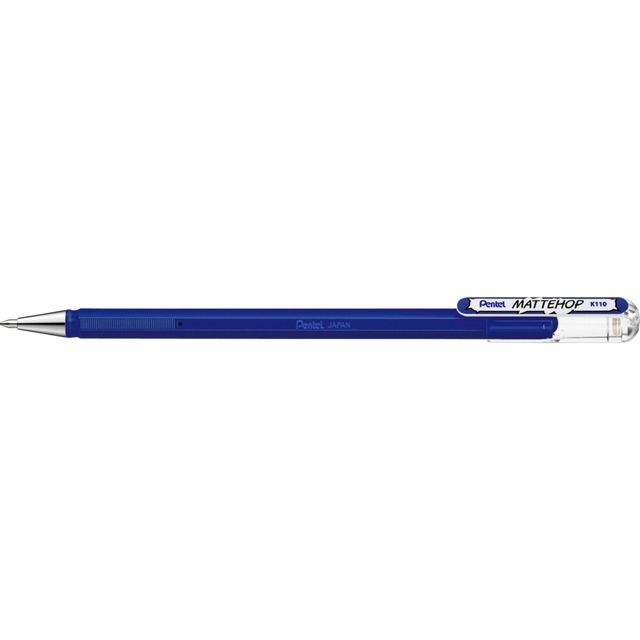 Pentel - Gelwriter k110 mattehop m bleu | 12 pièces