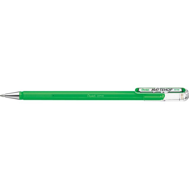 Pentel - Gelschreiber k110 mattehop m grün | 12 Stück