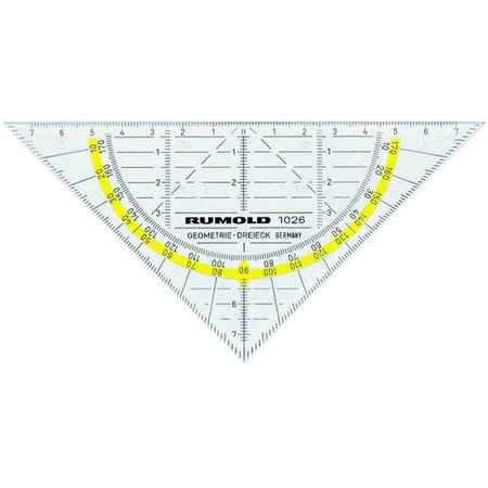 Rumold -  Geodriehoek 1026 160mm transparant | 10 stuks