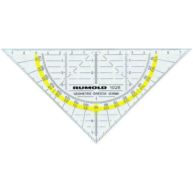 Rumold - Geodriehoek 1026 160 mm transparent | 10 pièces