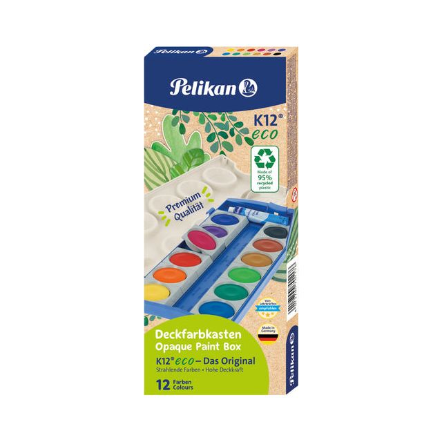 Pelikan - verfdoos 735/K12 Eco, 12 napjes