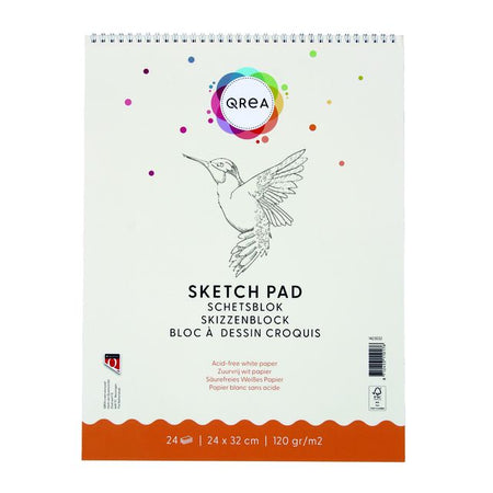 Qrea - Carnet de croquis 24x32 120gr spirale | 5 pièces