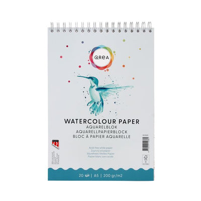 Qrea - Aquarellblock A5 20 Blatt 200gr Spirale