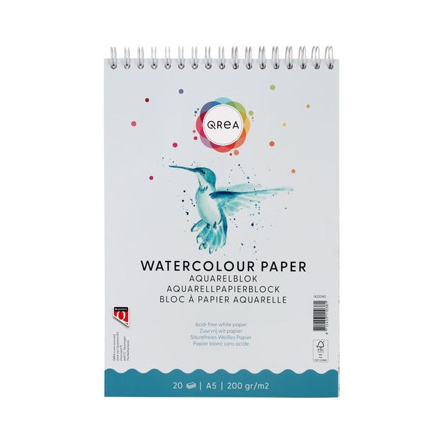 Qrea - Aquarel Block A5 20vel 200gr Spirale