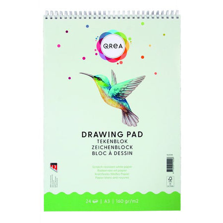Qrea - Bloc à dessin A3 160gr spirale | 5 pièces