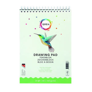 Qrea - Bloc à dessin A5 24 feuilles 160gr spirale