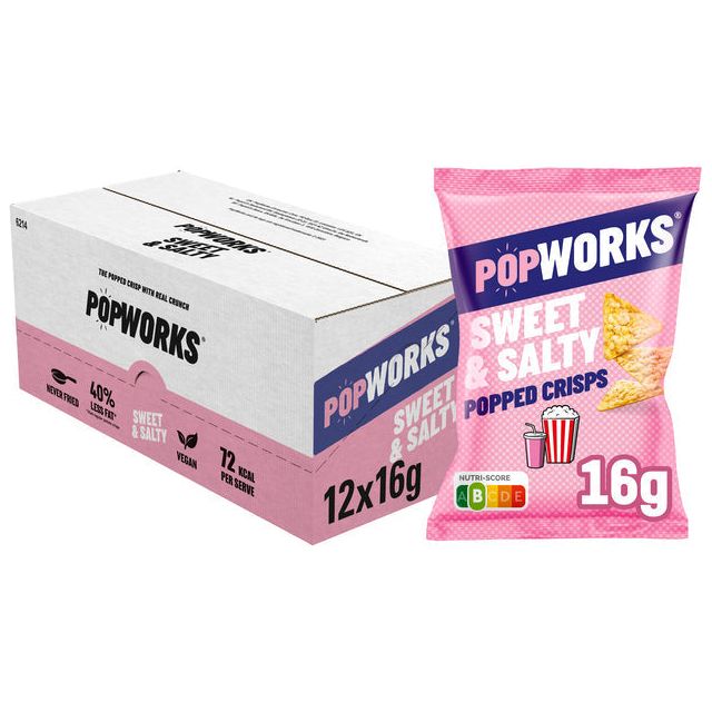 Popworks - chips popworks sweet salty 16gr