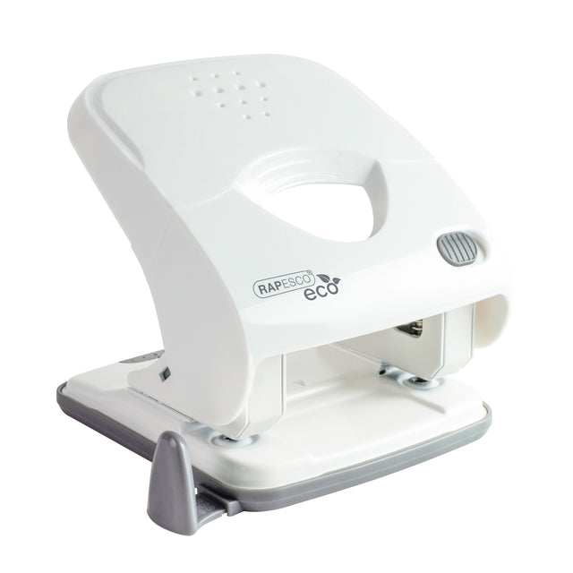 Rapesco - Perforatrice Germ-Savvy Less Effort Eco X5-40ps antibactérien 2 trous blanc