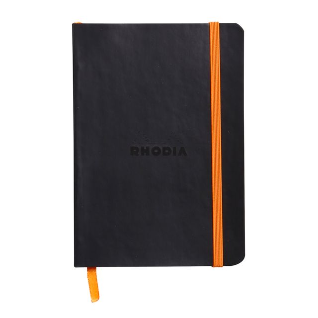 Rhodia -  Notitieboek A6 lijn 72 vel 90gr zwart