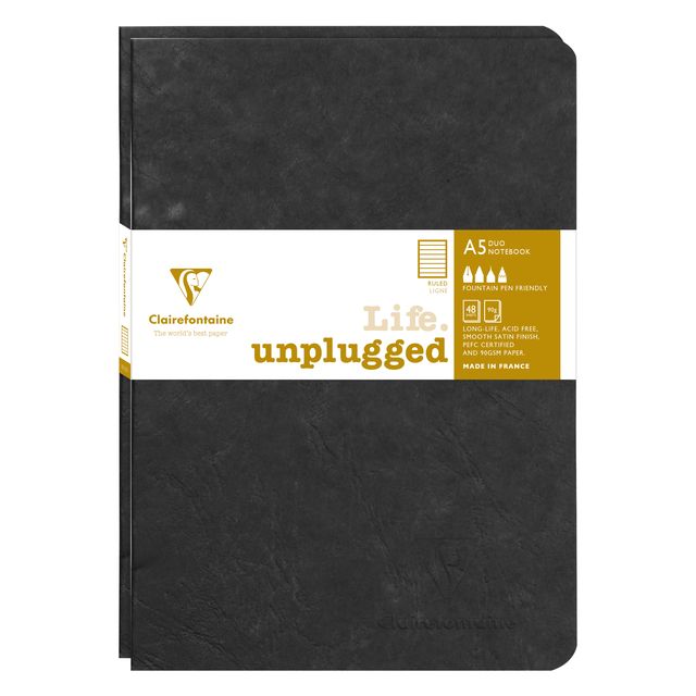 Clairefontaine -  Schrift  a5 lijn 96pag 90gr zw 2st