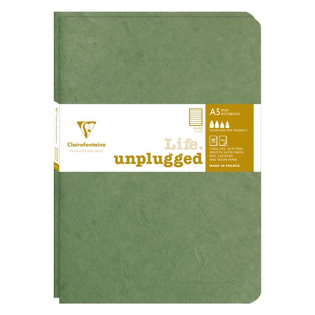 Clairefontaine -  Schrift  a5 lijn 96pag 90gr gn 2st