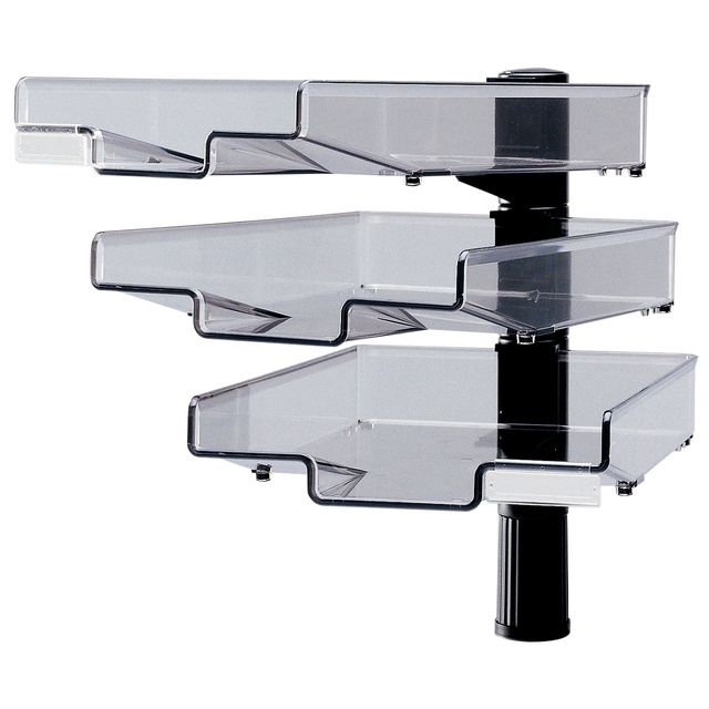 Hansa - Briefablage mit 360-Grad-Schwenkarm 3-teilig schwarz