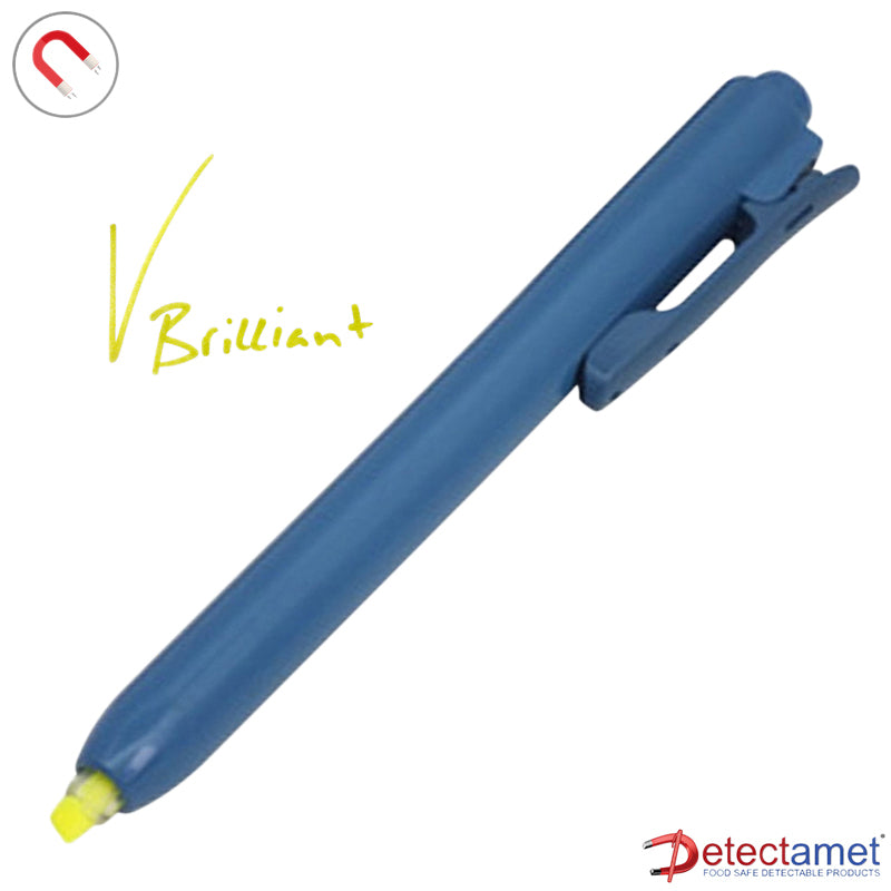 Detectamet -  Markeerstift detectie  inklikbaar geel | 5 stuks